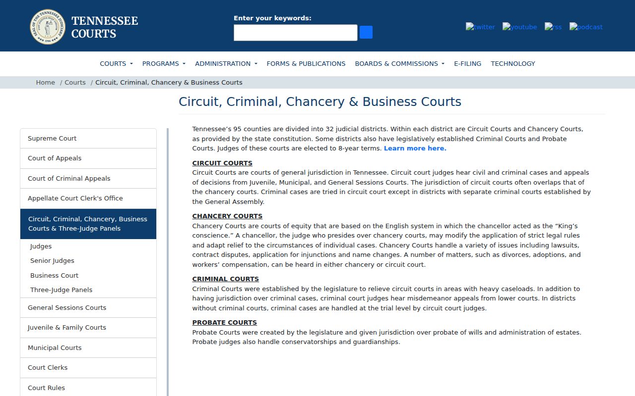 Gibson County criminal court cases in Tennessee Circuit and Criminal Courts