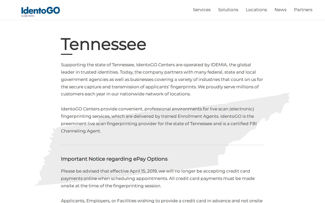 Official fingerprint location search for Gibson County criminal history checks