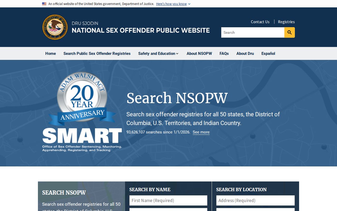 Gibson County sex offender check through the national NSOPW search